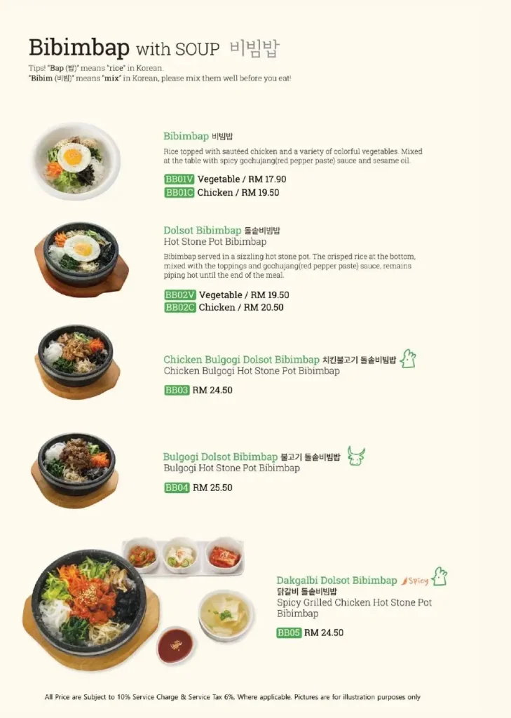 Sopoong Menu Harga