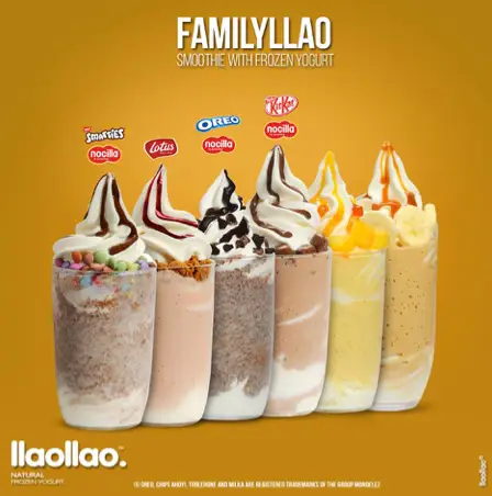 HARGA LLAOLLAO MENU SMOOTHIES