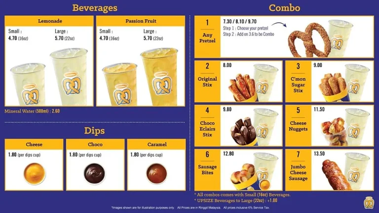 Harga Auntie Anne’s Menu