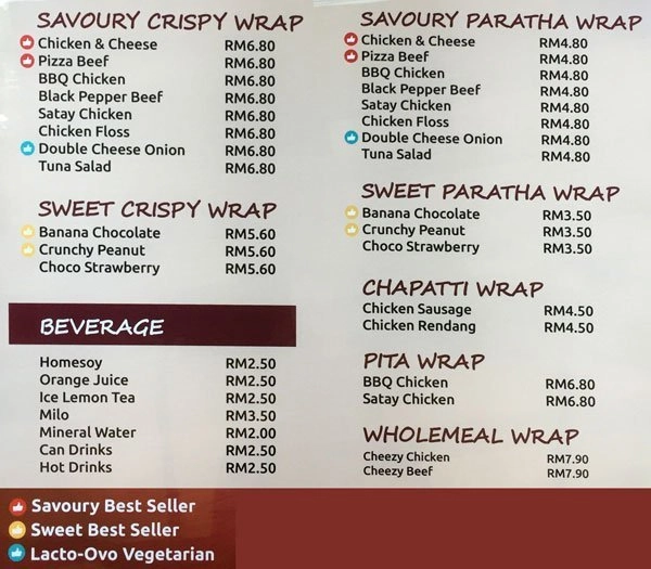 Harga Hot Roll Menu