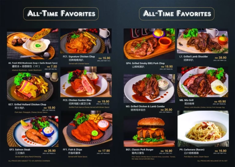 Harga James Foo Menu