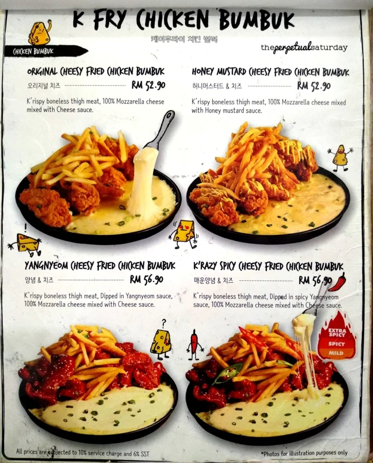 Harga K Fry Menu