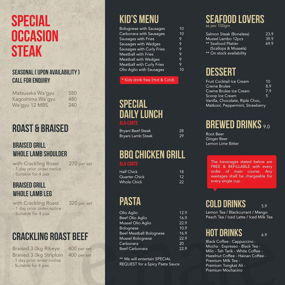 Harga Me’nate Menu