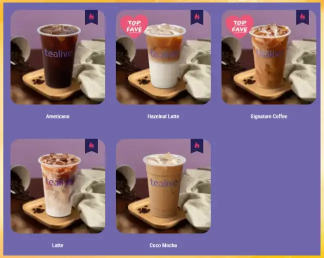 Harga Menu Kopi Tealive