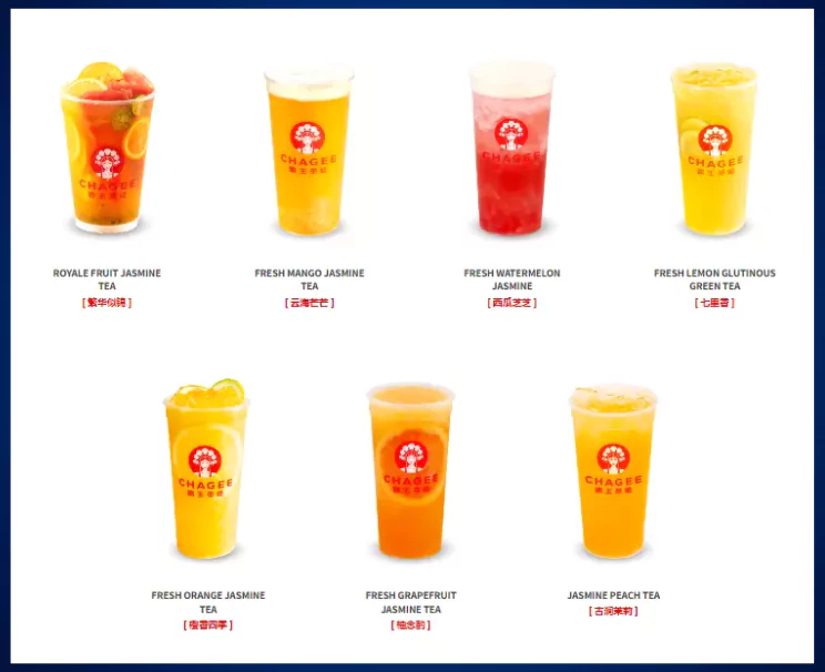 Harga Menu Minuman Pilihan Chagee