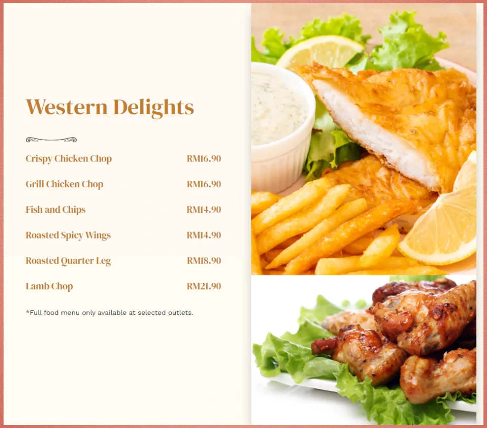 Harga Menu Richiamo Coffee Western Delight