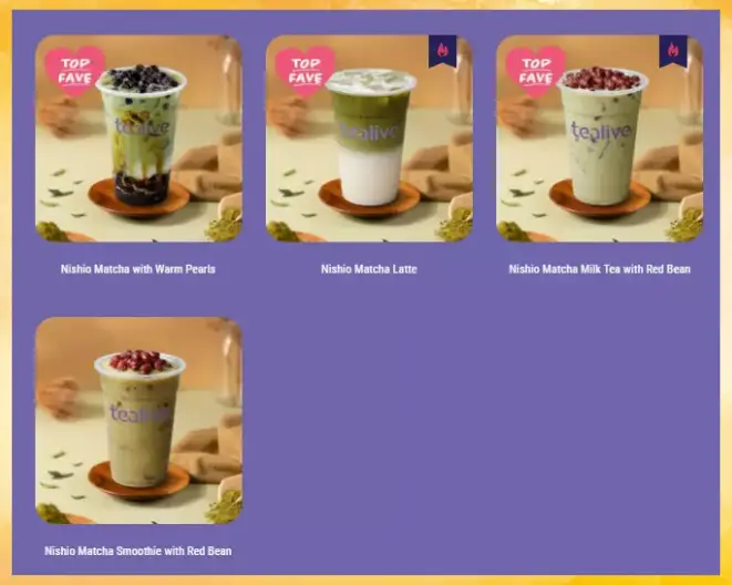 Harga Menu Tealive Nishio Fine Matcha