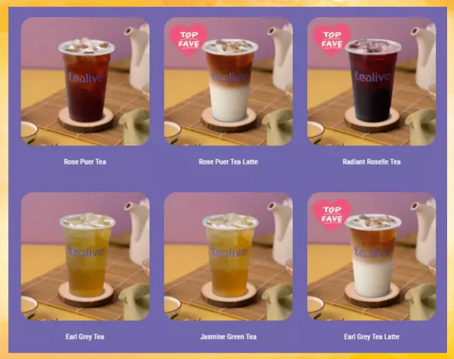 Harga Menu Teh Tealive Crafted