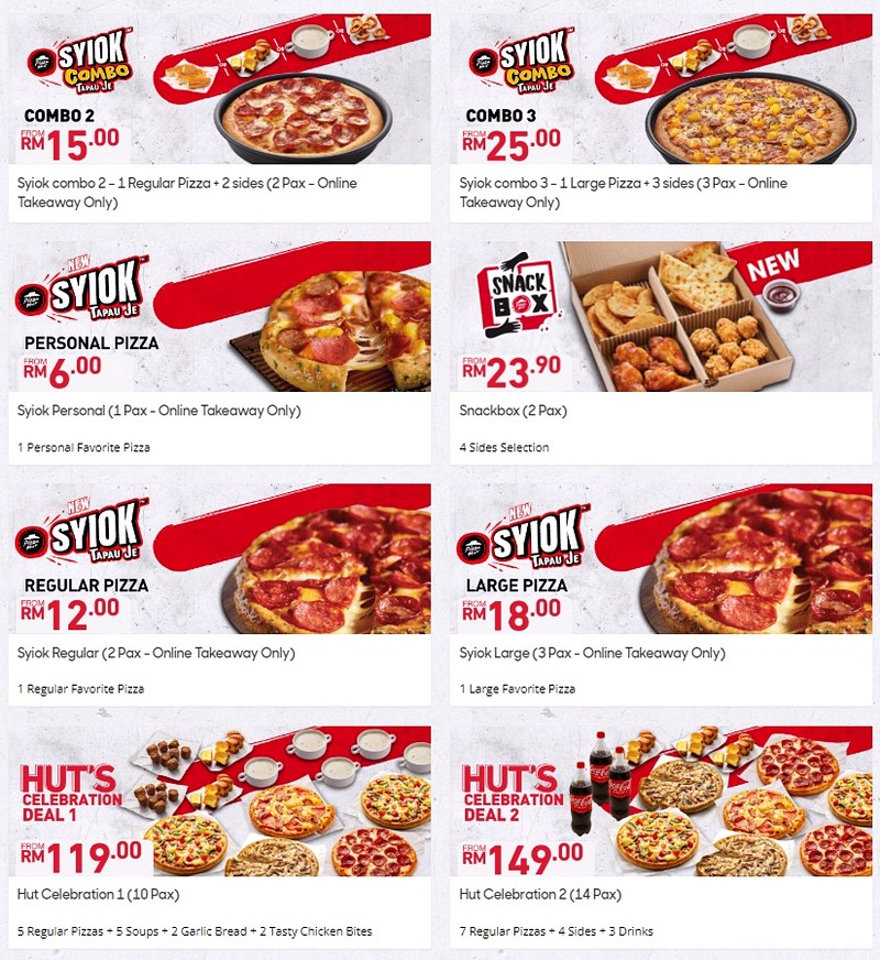 Harga Pizza Hut Menu