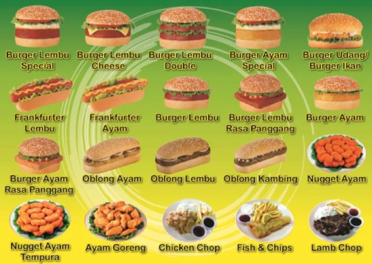 Harga Ramly Burger Menu