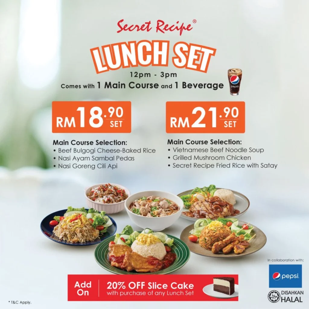 Harga Secret Recipe Menu