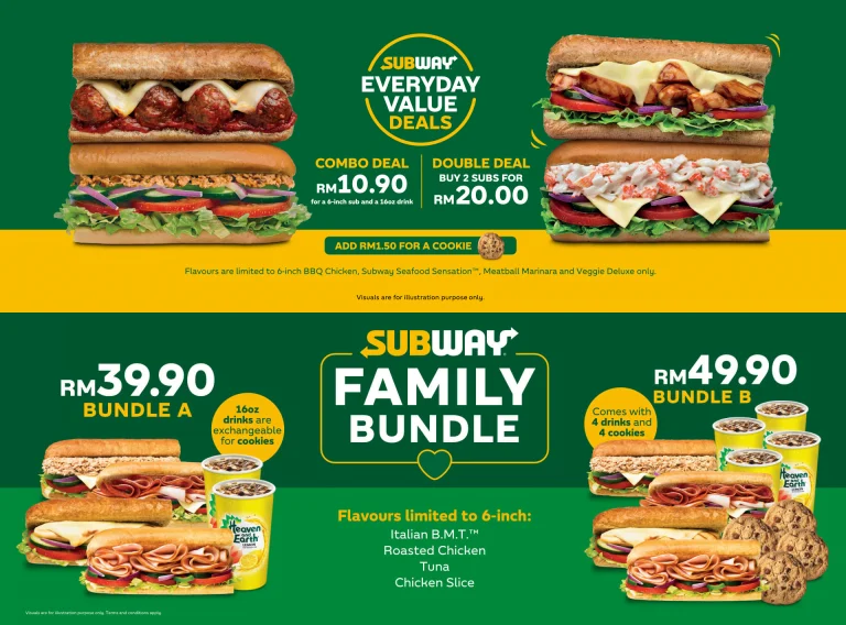 Harga Subway Menu