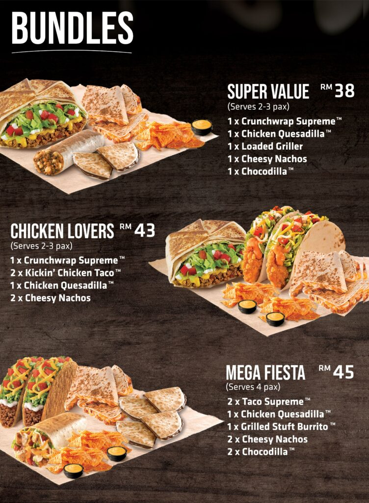 Harga Taco Bell Menu