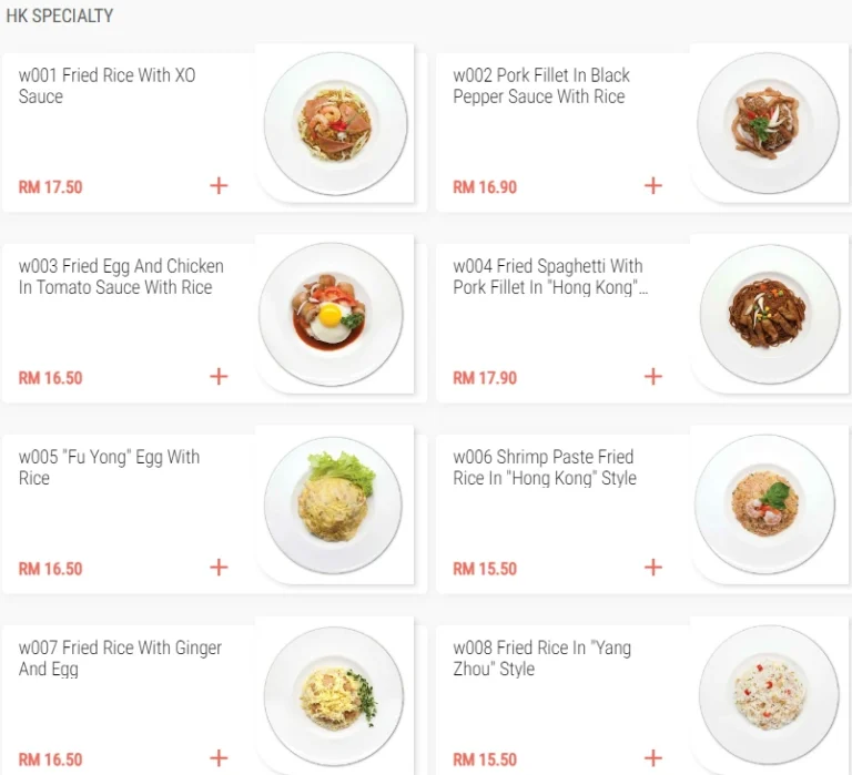 Harga kim gary menu