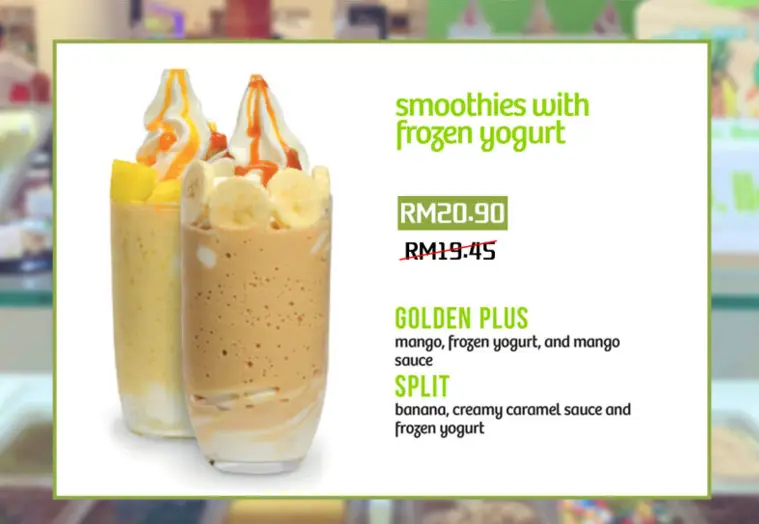 Menu LLAOLLAO HARGA SMOOTHIES FROGEN YOGURT