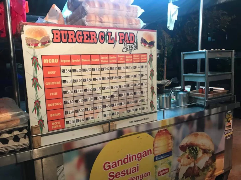 Harga Burger Cili Padi Menu