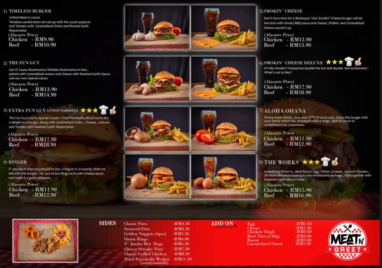 Harga Ceo Burger Menu